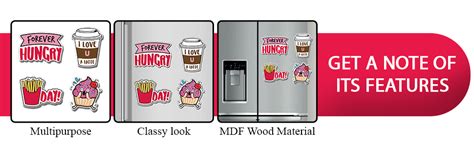 Buy Yey Fridge Magnets Refrigerator Stylish Set Foodie Funny Design for ...