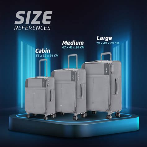 Buy Safari Airpro 55/67/78 cm Grey Lightweight Trolley Bag Online