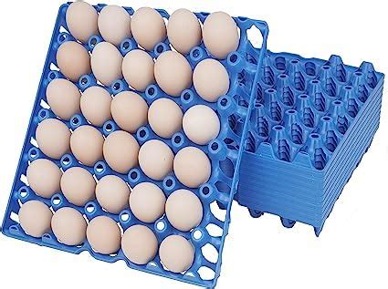 (Blue -Pack of 10) Farm Products Chicken Plastic Egg Trays 30 |30 Egg ...