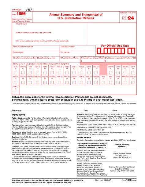 Form 1096 2025-2026 - Fill, Edit and Download - PDF Guru