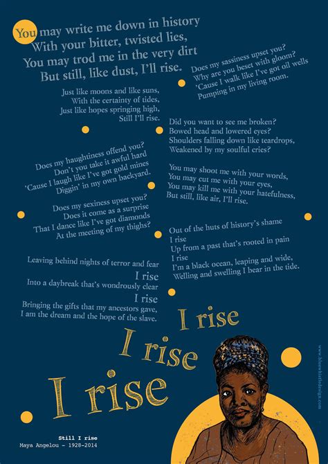 Maya Angelou Still I Rise Maya Angelou Still I Rise Quote #2 Ladies