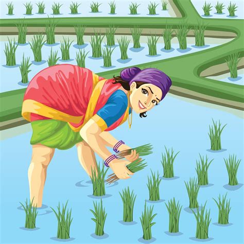 Tamil woman farmer working in paddy field | Female farmer, Farmer ...