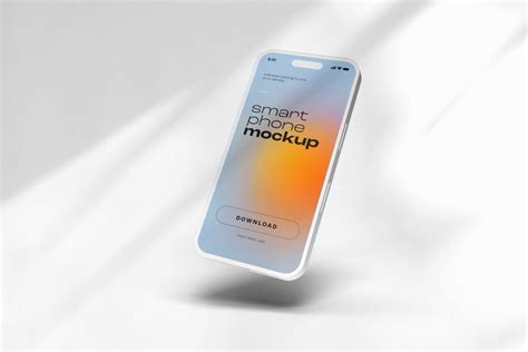 Iphone 14 Clay Style Mockup Psd