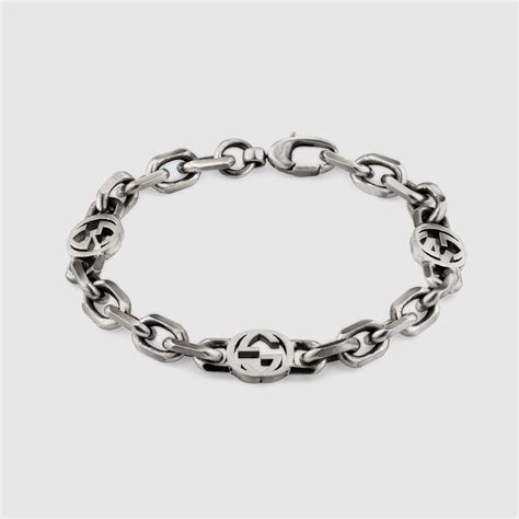 Gucci Interlocking chain bracelet in sterling silver | GUCCI® US
