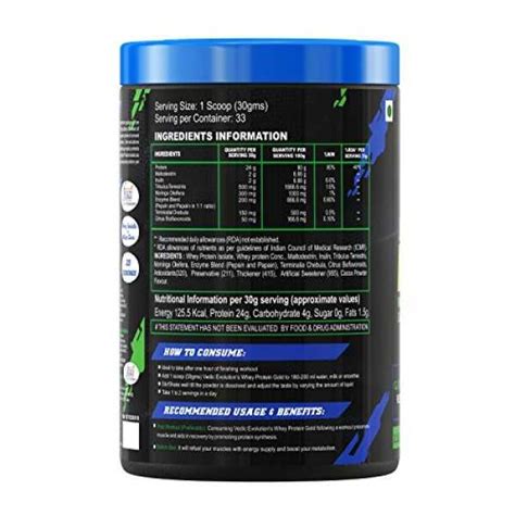 Vedic Evolution 100% Whey Protein Gold Xtreme- 1 Kg (33 Servings ...