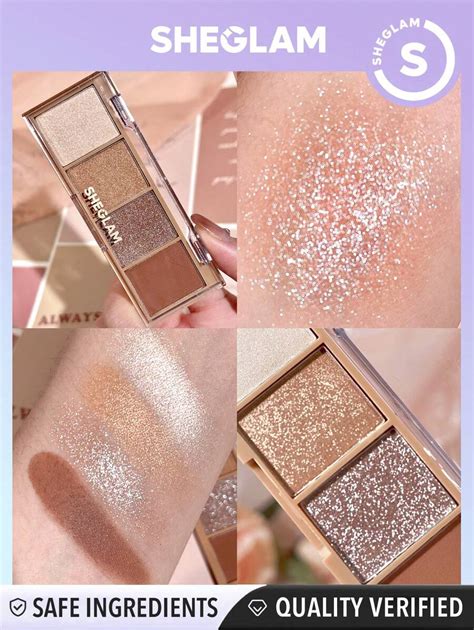 SHEGLAM Essential Square Eyeshadow Quad-Veil Valentine'S Day Decor Love ...