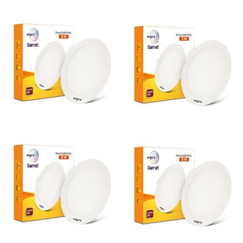 wipro Garnet 3W Round LED Slim Plus Panel | Warmwhite Light(2700K ...