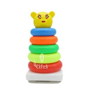CkTech Junior Smiley Stacking Colouring Teddy Rings for Kids 5 pcs ...