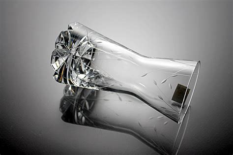 Mikasa Crystal Vase, Glade Pattern, Cut Glass Vase, Etched Glass ...
