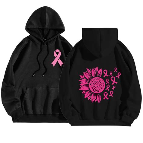 ZQUUVOU Breast Cancer Awareness Sweatshirts for Women Oversized Hoodies ...