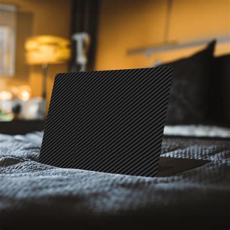Black Carbon Fiber Laptop Skin – Wrap Shopee