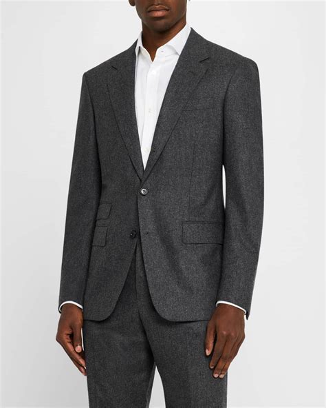 dunhill Wool-Cashmere Flannel Bourdon Sport Jacket | Neiman Marcus