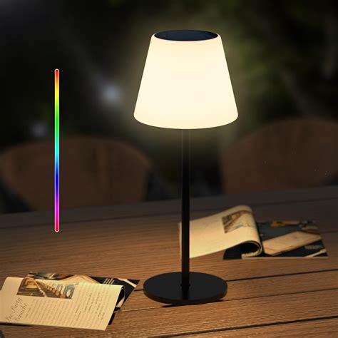 Solar Table Lamp Outdoor Solar Lamp Waterproof with Light Sensor ...