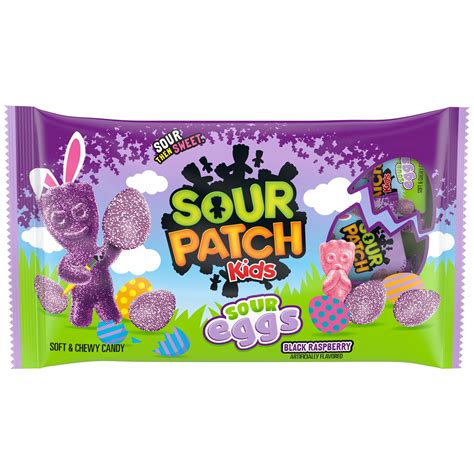 SOUR PATCH KIDS Sour Eggs Soft & Chewy Easter Candy, 18 Snack Packs ...