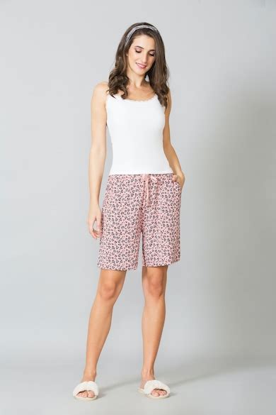 Buy Women Pink Print Knit Shorts Online - 655351 | Van Heusen