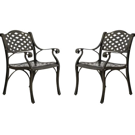Buy MEETWARM 2 Piece Patio Dining Chairs, Outdoor All-Weather Cast ...