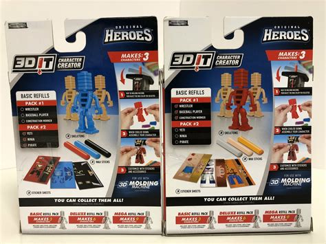 Set of 2 Original Heroes 3D It Character Creator Wrestler Yeti Ninja ...