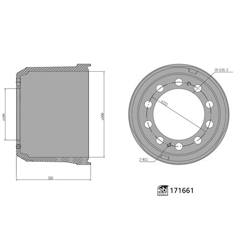 febi | 171661 | Brake Drum | bilstein group partsfinder | Official ...