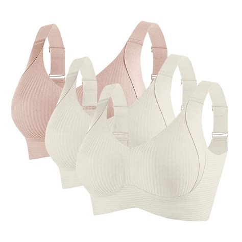 Txenfivo Women's Wireless Bras with Side Support Full Coverage Push Up ...