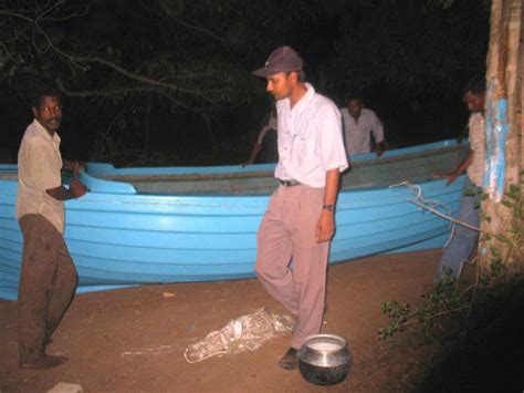 The fiberglass body of the new boat requires additional timber fittings ...