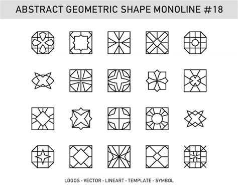 Abstract geometric icons collection | Premium Vector