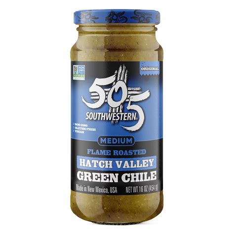 505 Southwestern Medium Flame Roasted Hatch Valley Green Chile - Shop ...