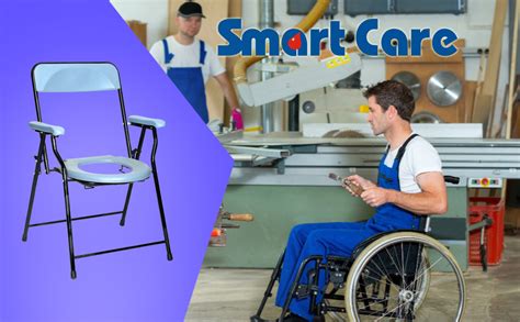 SMARTCARE Durable Aluminium & Mild Steel Folding Commode Chair ...