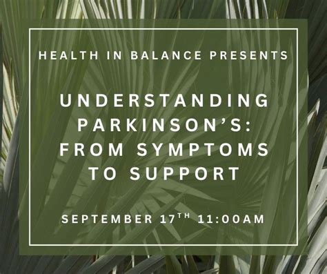 Understanding Parkinsons: From Symptoms to Support , 10412 N. Baehr Rd ...