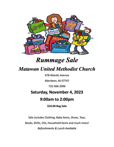 Nov 4 | Matawan United Methodist Church Rummage Sale | Matawan, NJ Patch