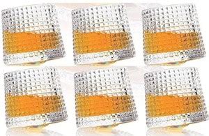 SEAHAVEN Premium Vertical Line Design Glasses for Scotch, Bourbon ...