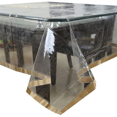 Buy Kuber Industries Laminated Patch Design PVC 6 Seater Dining Table ...