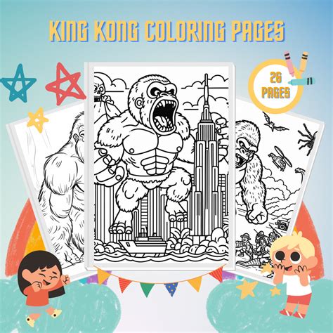 27 Coloriage King Kong pour enfants - Imprimables PDF gratuits