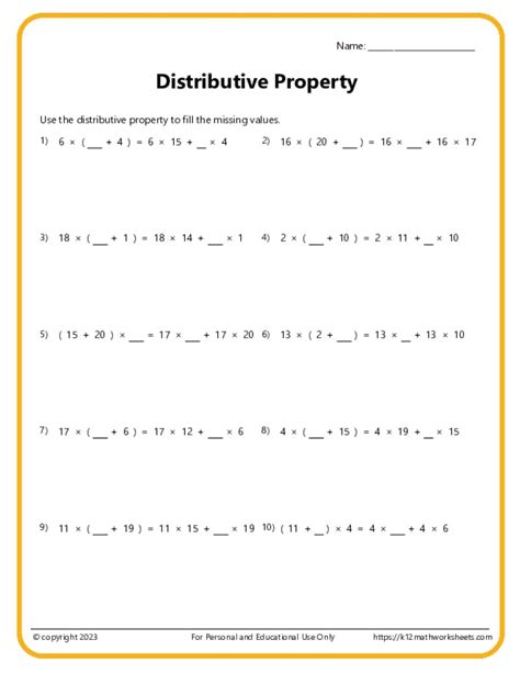 Distributive Property Worksheets 的图像结果