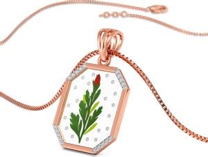 Joyalukkas Glitter Diamond Women Pendant 18kt Rose Gold Pendant Price ...