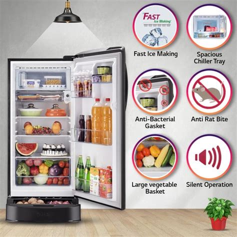 Buy LG Single Door Direct Cool 204 Litres 5 Star Refrigerator with ...