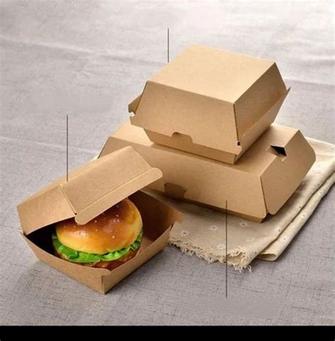 Burger And Sandwich Box - Craft paper Burger Packaging Box Trader ...