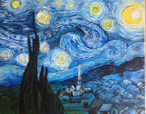 Paint n Chill Sat (3pm) Free Welcome Drink: Van Gogh Starry Night ...