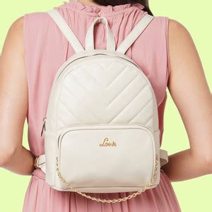 LAVIE Chev Quilt Fashion Backpack 10 L Backpack Beige - Price in India ...