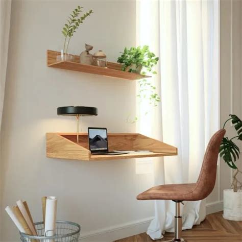 Runam Woods Floating Writing Desk for Study Room, Wooden Study Table ...