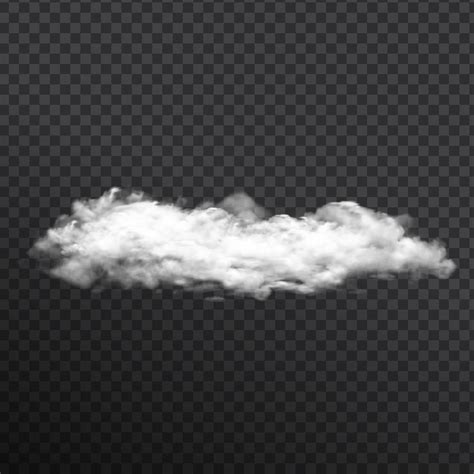 Clouds vector on transparent background, realistic isolated smoke, fog ...
