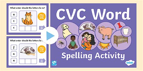 CVC Word Spelling PowerPoint Activity