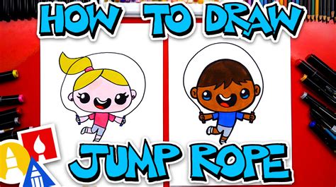 How To Draw A Kid Playing Jump Rope - Art For Kids Hub