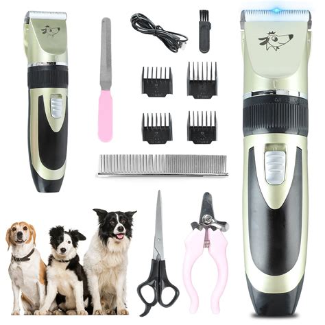 "Mgaxyff Cordless Dog Hair Clippers, Quiet Electric Grooming Kit for ...