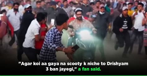 Fans Chase Ajay Devgn For Selfie As He Rides On A Scooty