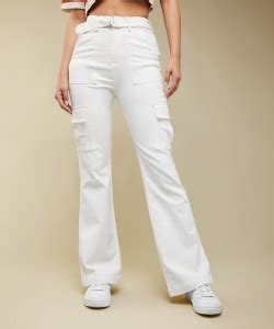 Miss Chase Flared Women White Jeans - Buy Miss Chase Flared Women White ...