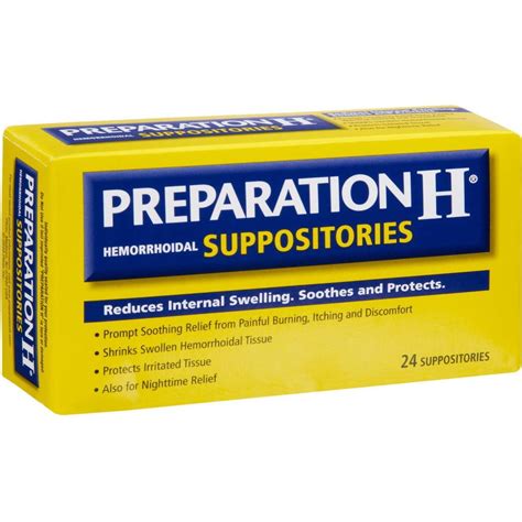 Preparation H Hemorrhoidal Suppositories, 24 CT (Pack of 3) - Walmart.com
