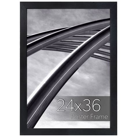 Craig Frames 24x36 Black Poster Frame, Wall Hanging, Recycled MDF ...