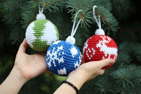 crochet christmas ornaments balls