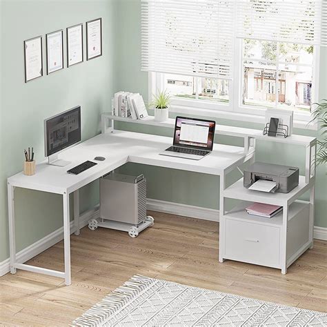Computer Desk with File Drawer 的图像结果