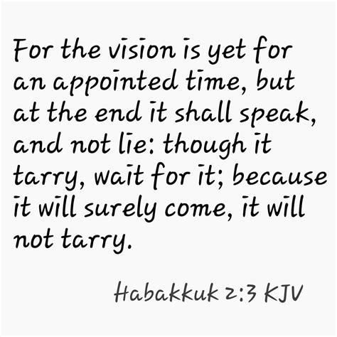 Habakkuk 2:3 KJV - Vision for an Appointed Time